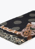 Foular estampado topos con tigre LOLA CASADEMUNT AZUL-MARRON LF2507017.275.U