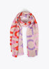 Foular logomania LOLA CASADEMUNT ROJO-LILA LF2507018.238.U