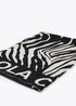 Foular estampado cebra y liso LOLA CASADEMUNT NEGRO-CRUDO LF2507019.2N0.U