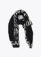 Foular estampado cebra y liso LOLA CASADEMUNT NEGRO-CRUDO LF2507019.2N0.U