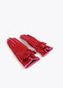 Guante efecto piel con lazo LOLA CASADEMUNT ROJO-ROSA LF2507023.232.U