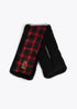 Bufanda doble cara tartan y efecto pelo ROJO-NEGRO LF2507028.23N.U