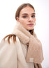 Bufanda combinada de punto y tejido efecto pelo CRUDO U LF2507030.001.U LOLA CASADEMUNT