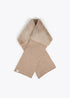 Bufanda combinada de punto y tejido efecto pelo CRUDO U LF2507030.001.U LOLA CASADEMUNT