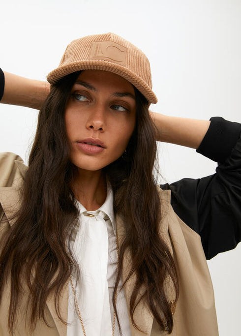 Visera pana logo LC LOLA CASADEMUNT BEIGE LF2507031.050.U