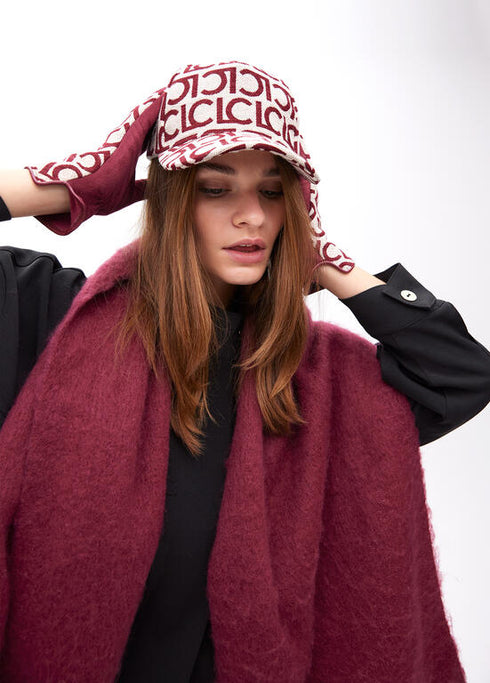 Visera logotipada LOLA CASADEMUNT ROJO-CRUDO LF2507032.230.U