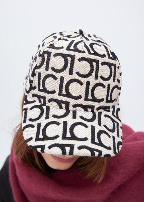 Visera logotipada LOLA CASADEMUNT NEGRO-CRUDO LF2507032.2N0.U