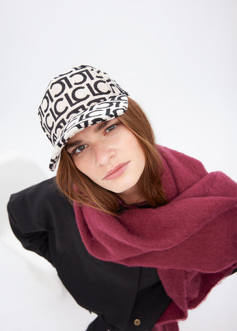 Visera logotipada LOLA CASADEMUNT NEGRO-CRUDO LF2507032.2N0.U