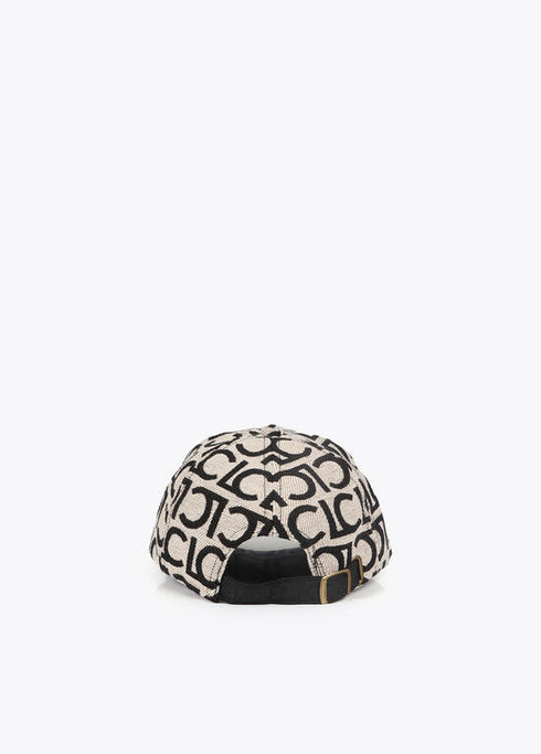 Visera logotipada LOLA CASADEMUNT NEGRO-CRUDO LF2507032.2N0.U