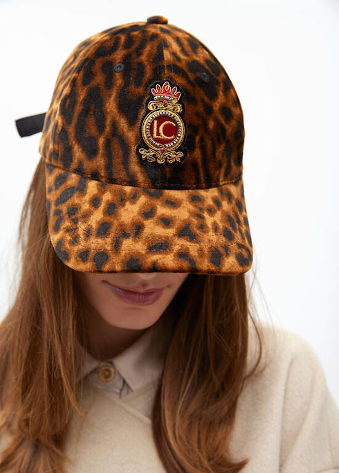 Visera animal print MARRON-CRUDO U LF2507033.250.U LOLA CASADEMUNT