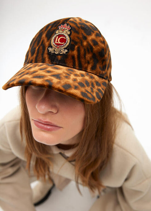 Visera animal print MARRON-CRUDO U LF2507033.250.U LOLA CASADEMUNT