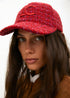 Visera tweed LOLA CASADEMUNT ROJO LF2507036.030.U