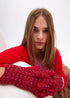 Guante LOLA CASADEMUNT tweed multicolor ROJO LF2507037.030.U