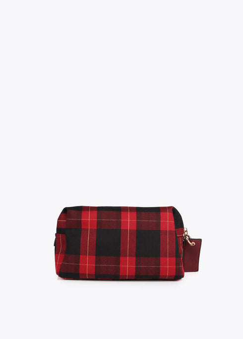 Neceser LOLA CASADEMUNT estampado animal print ROJO-NEGRO LF2512001.23N.U