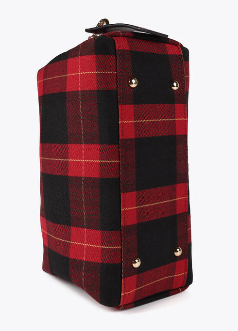 Neceser LOLA CASADEMUNT estampado animal print ROJO-NEGRO LF2512001.23N.U