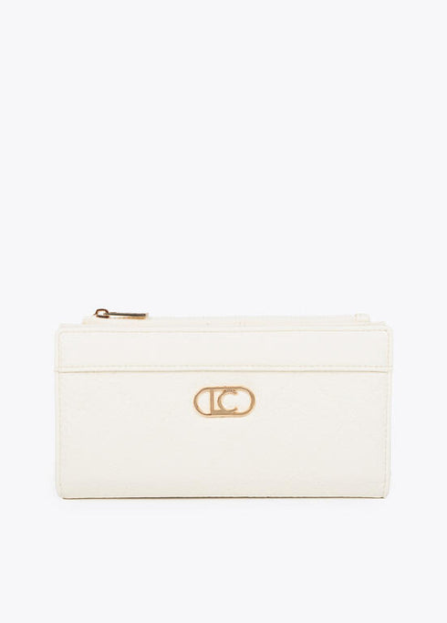 Billetero monograma rombos LOLA CASADEMUNT CRUDO LF2512003.001.U