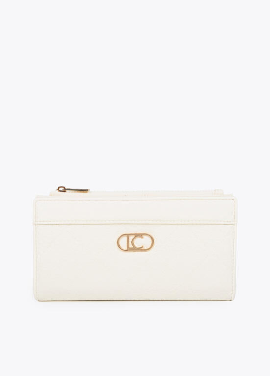 Billetero monograma rombos LOLA CASADEMUNT CRUDO LF2512003.001.U
