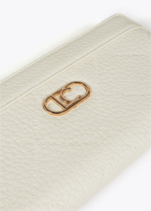Billetero monograma rombos LOLA CASADEMUNT CRUDO LF2512003.001.U