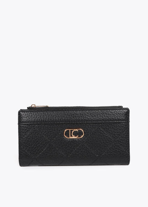 Billetero monograma rombos LOLA CASADEMUNT NEGRO LF2512003.00N.U