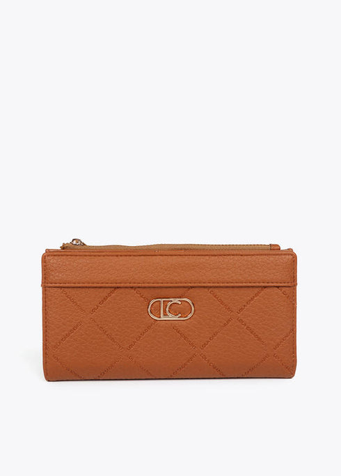Billetero monograma rombos LOLA CASADEMUNT MARRON LF2512003.057.U