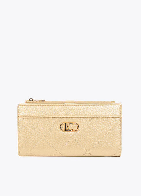 Billetero monograma rombos DORADO U LF2512003.0M2.U LOLA CASADEMUNT