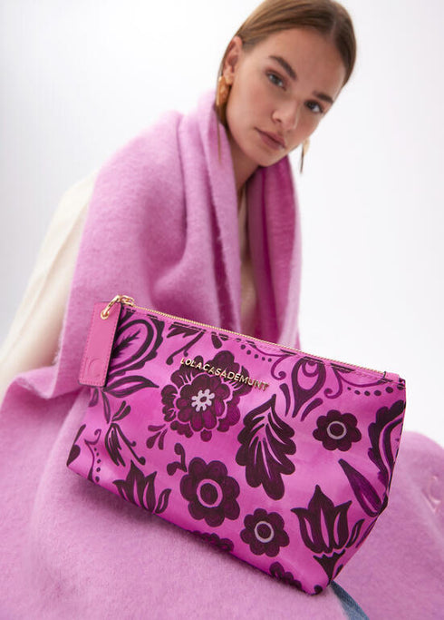 Neceser estampado flores ROSA-ROJO LF2512006.223.U LOLA CASADEMUNT