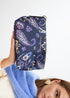 Neceser estampado flores AZUL-GRIS LF2512006.271.U LOLA CASADEMUNT