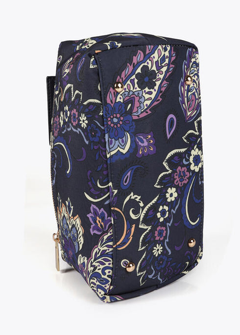 Neceser estampado flores AZUL-GRIS LF2512006.271.U LOLA CASADEMUNT