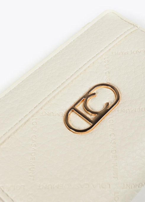 Monedero monograma rombos LOLA CASADEMUNT CRUDO LF2512007.001.U