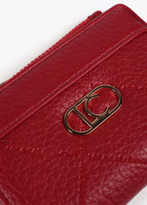 Monedero monograma rombos LOLA CASADEMUNT ROJO LF2512007.030.U