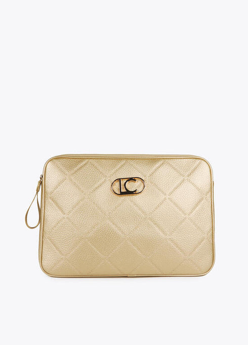Funda ordenador monograma rombos DORADO U LF2512008.0M2.U LOLA CASADEMUNT