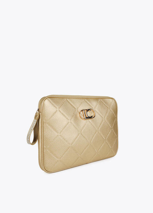 Funda ordenador monograma rombos DORADO U LF2512008.0M2.U LOLA CASADEMUNT