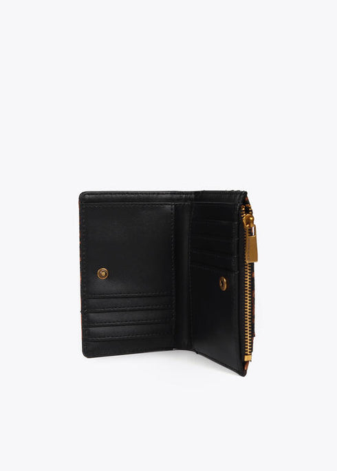 Monedero animal print LOLA CASADEMUNT MARRON-NEGRO LF2512010.25N.U
