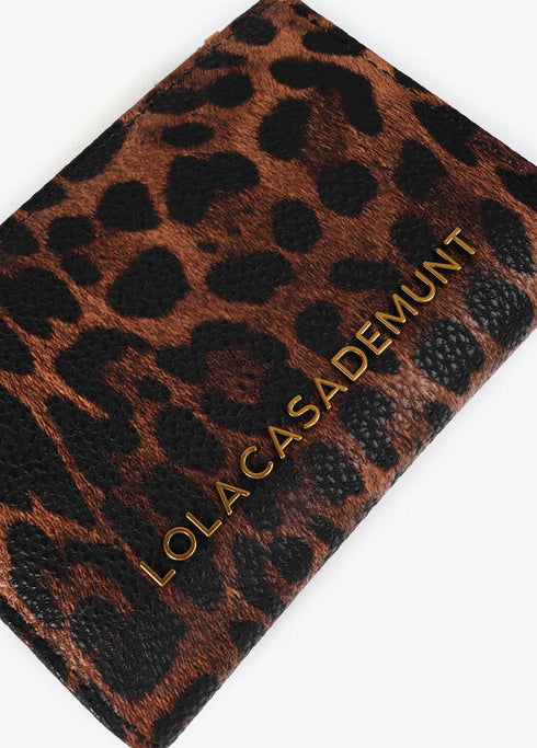 Monedero animal print LOLA CASADEMUNT MARRON-NEGRO LF2512010.25N.U