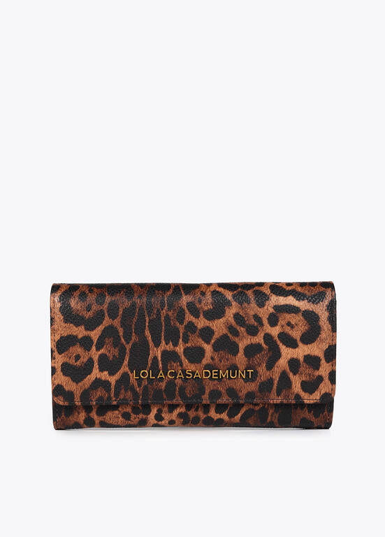 Billetero animal print LOLA CASADEMUNT MARRON-NEGRO LF2512011.25N.U