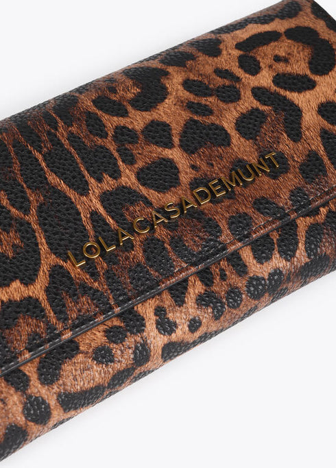 Billetero animal print LOLA CASADEMUNT MARRON-NEGRO LF2512011.25N.U
