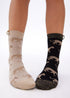 Pack calcetines leopardo CRUDO-NEGRO U LF2513002.20N.U LOLA CASADEMUNT
