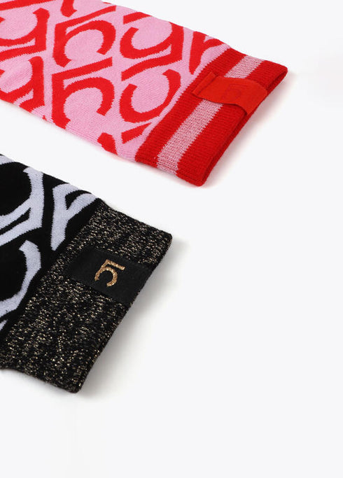 Pack calcetines logotipados ROJO-NEGRO U LF2513003.23N.U LOLA CASADEMUNT