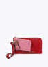 Cartera con monedero bicolor con logo ovalado LOLA CASADEMUNT ROJO-ROSA LF2513005.232.U