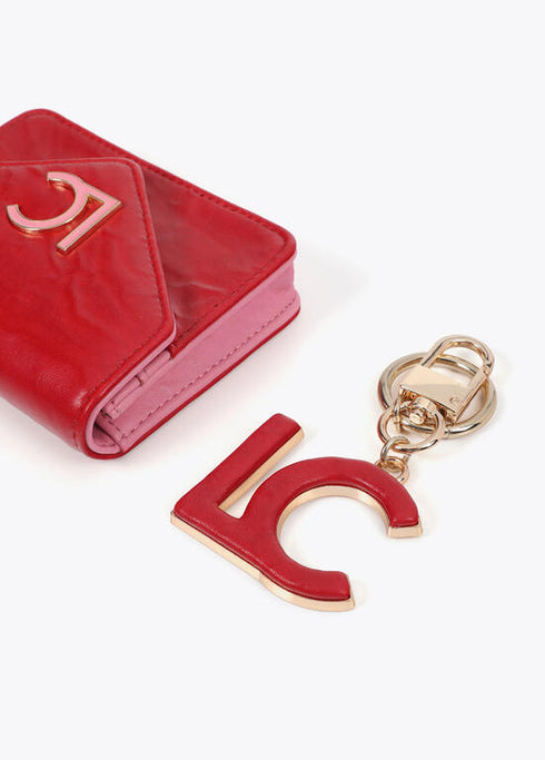 Monedero y llavero forrado LC ROJO-ROSA LF2513006.232.U LOLA CASADEMUNT