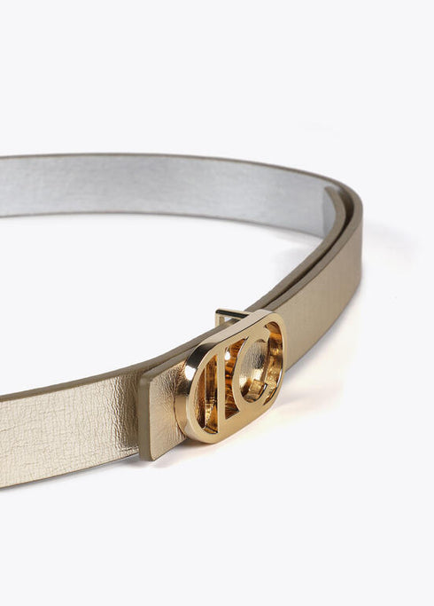 Pack cinturones reversibles metalicos con hebilla intercambiable METAL-METAL LF2513007.2MM.95 LOLA CASADEMUNT