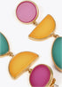 Pendientes LOLA CASADEMUNT geometricos colores VERDE- MULTICOLOR