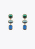 Pendientes LOLA CASADEMUNT pendant tres piezas METAL-AZUL