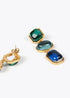 Pendientes LOLA CASADEMUNT pendant tres piezas METAL-AZUL