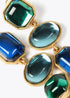 Pendientes LOLA CASADEMUNT pendant tres piezas METAL-AZUL