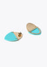 Pendientes LOLA CASADEMUNT doble pieza metal y acrilico METAL-AZUL