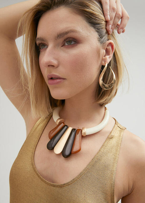 Pendientes LOLA CASADEMUNT ovalo con forma DORADO