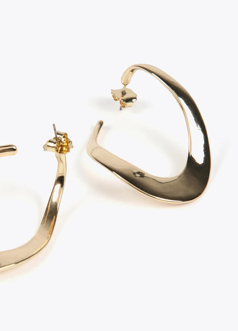 Pendientes LOLA CASADEMUNT ovalo con forma DORADO