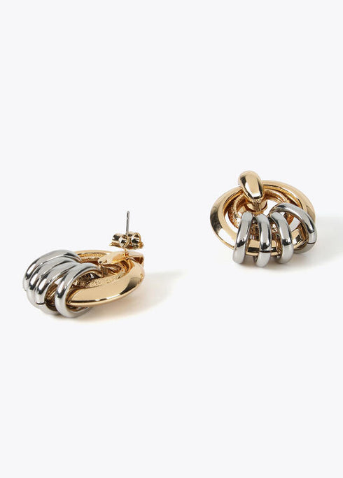 Pendientes LOLA CASADEMUNT multi aro bicolor METAL-METAL