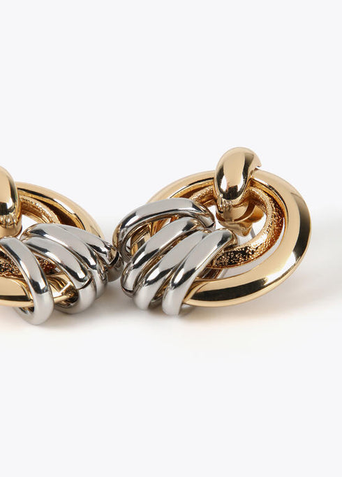 Pendientes LOLA CASADEMUNT multi aro bicolor METAL-METAL